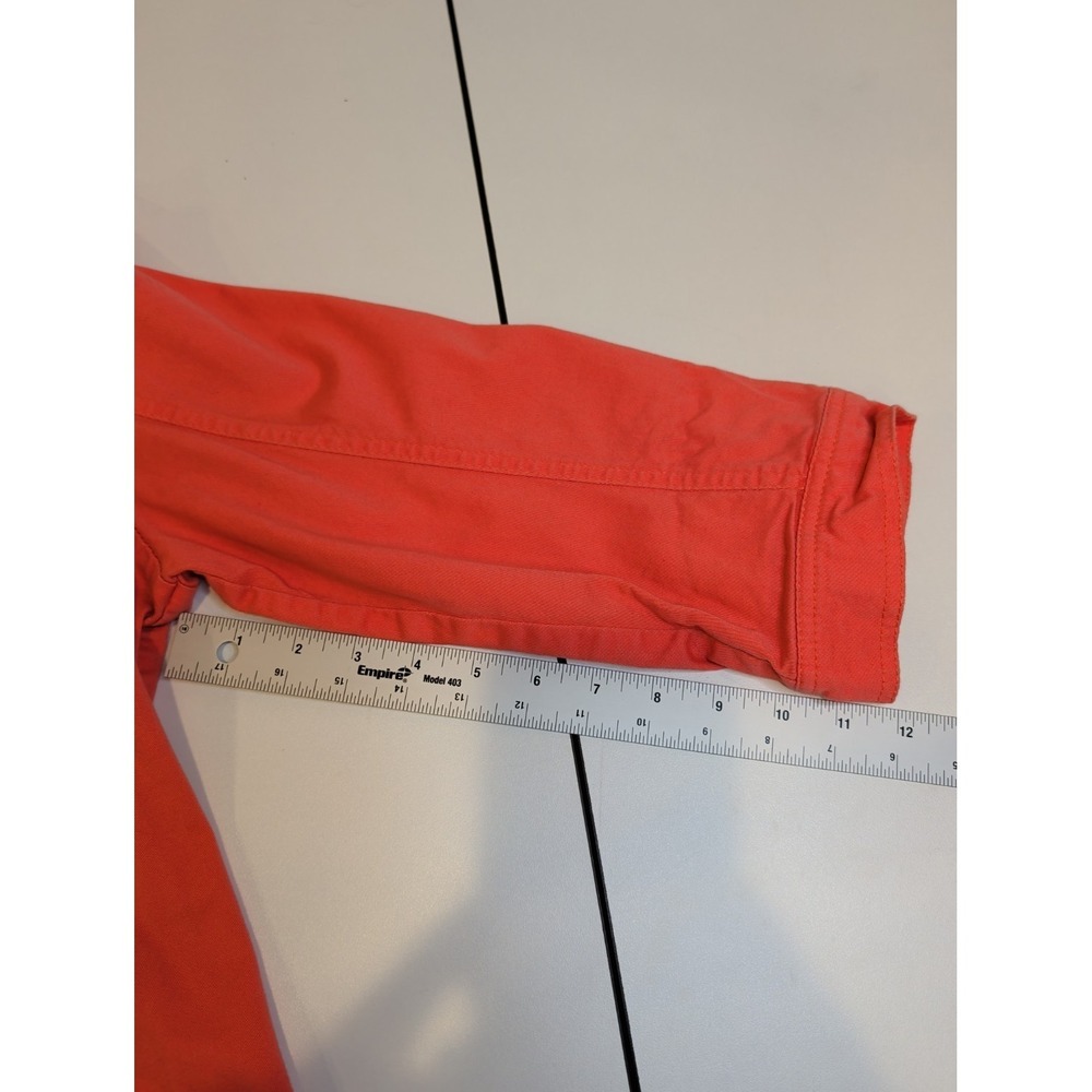 Dressbarn Coral Denim Jacket Womens XL Cropped 3/4 Sleeve Button Front - Picture 7 of 7